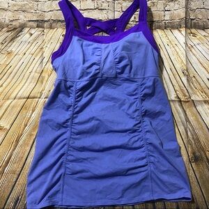 Athleta Purple Scrunch Athletic Tank Top